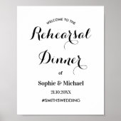 Welkom Dinner Zwart Wit Poster (Voorkant)