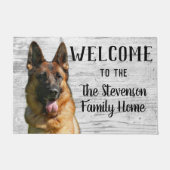 Welkom Duitse Shepherd Dog Pet Family Deurmat (Voorkant)