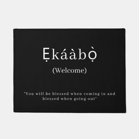 Welkom | Ekaabo Yoruba deurmat (Voorkant)