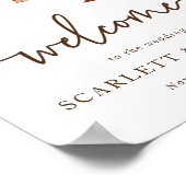 Welkom Elegant Fall Wedding Poster (Hoek)
