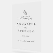 WELKOM! Elegant, klassiek, monogram, Acryl Bord (Hoek)