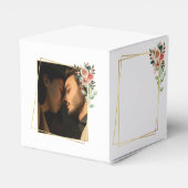 Welkom Elegant Script Black en White Wedding Welco Bedankdoosjes (Achterkant)