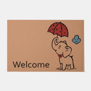 Welkom Elephant Doormat, lieflijk olifant Deurmat