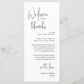 Welkom en Bedankt, Plaatsinstelling Dank u kaart (Voorkant)