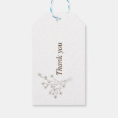 Welkom en dank u allen in één minimalistisch cadea cadeaulabel (Achterkant)