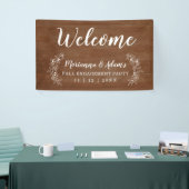 Welkom Fall Wedding Engagement Party Wood Spandoek (Beurs)