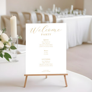 Welkom Feest Drink Menu Poster