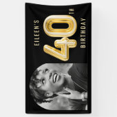 Welkom foto 40th Birthday Party Spandoek (Verticaal)