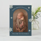 Welkom Foto Kerstmis baby Aankondiging (Staand voorkant)