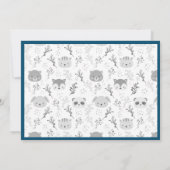 Welkom Fotoscript Blauwe Stats Birth Aankondiging (Achterkant)