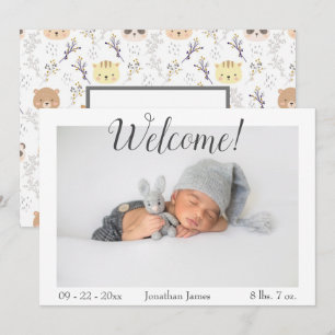 Welkom Fotoscript Stats Birth Announounding Aankondiging