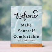 Welkom Ga Zitten Acryl Displaybord Bord (Neutraal)