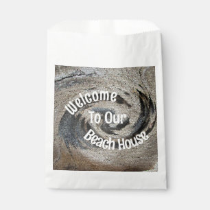Welkom Gast Rustic Brown Mozaïek Strandhuis Bedankzakje