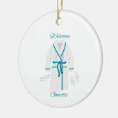 Welkom gasten keramisch ornament (Links)