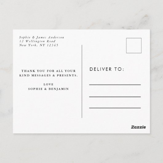 Welkom Geboorteaankondiging & Dank u Briefkaart (Achterkant)