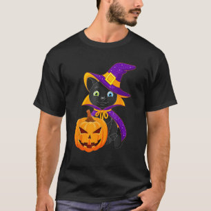 Welkom Gelukkige Hoed Kat Halloween 2023 Duivel Ge T-shirt