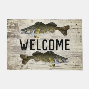 Welkom Gevist Walleye Fish Lake Home Cottage Deurmat