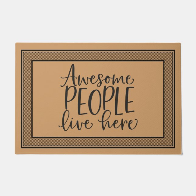 Welkom Geweldige mensen hier Deurmat (Voorkant)