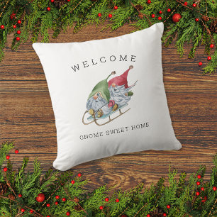 Welkom Gnome Sweet Home-kerstkledij Kussen