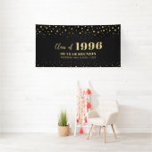 Welkom Gold- en Black Confetti-leestel Spandoek (Insitu)