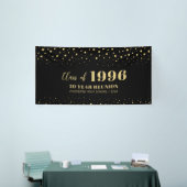 Welkom Gold- en Black Confetti-leestel Spandoek (Beurs)