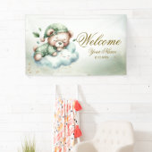 Welkom Green Boho Sleeping Teddy Bear Schattige fe Spandoek (Insitu)