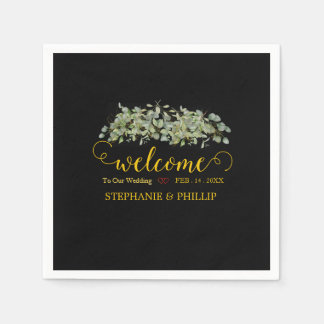 Welkom Groene Eucalyptus Foliage Wedding Servet