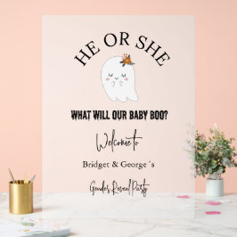 welkom Halloween & gender onthullen feest frosted Acryl Bord