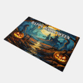 Welkom | Halloween Spooky Pumpkins Deurmat (Schuin)