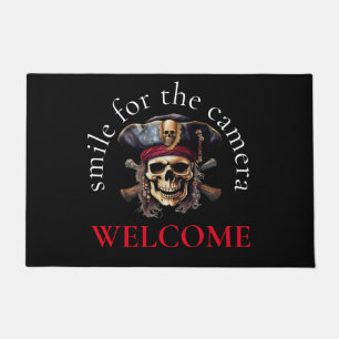 Welkom Happy Pirate Skull Deurmat