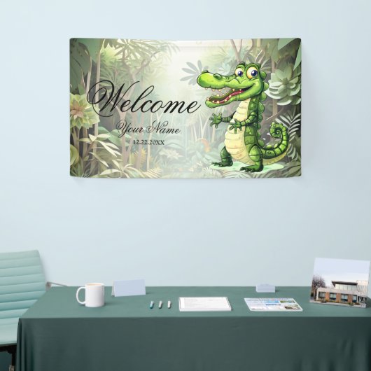 Welkom Happy Schattigee wilde krokodil Oerwoud Tre Spandoek (Beurs)