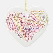 Welkom hart (veel talen) keramisch ornament (Achterkant)