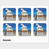 Welkom Herfst Coastal St Augustine Florida Vierkante Sticker (Vel)