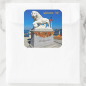 Welkom Herfst Coastal St Augustine Florida Vierkante Sticker (Tas)
