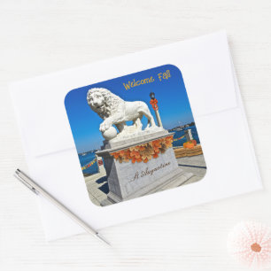 Welkom Herfst Coastal St Augustine Florida Vierkante Sticker