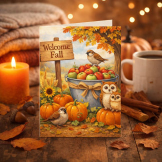 Welkom Herfst Denken Aan Jou Feestdagen Kaart