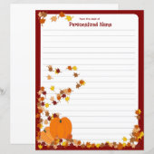 Welkom herfst - gevoerd papier blad (Voorkant / Achterkant)