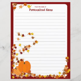 Welkom herfst - gevoerd papier blad