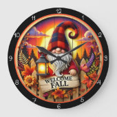 Welkom Herfst Kabouter Grote Klok (Voorkant)