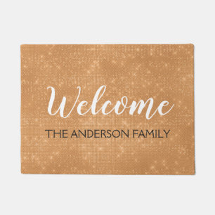 Welkom Herfst najaar Sinaasappel familienaam Deurmat