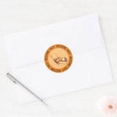 Welkom herfst Pompoentaart Ronde Sticker (Envelop)