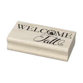 Welkom Herfst Pumpkin Rubberstempel