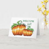 Welkom Herfst wenskaart Kaart (Gele Bloem)