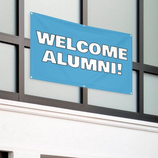 Welkom Home Alumni Banner (Buitenkant Gebouw)