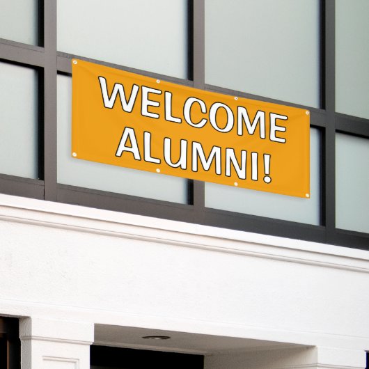 Welkom Home Alumni Banner (Buitenkant Gebouw)