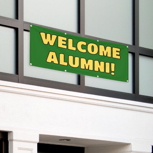 Welkom Home Alumni Banner (Buitenkant Gebouw)