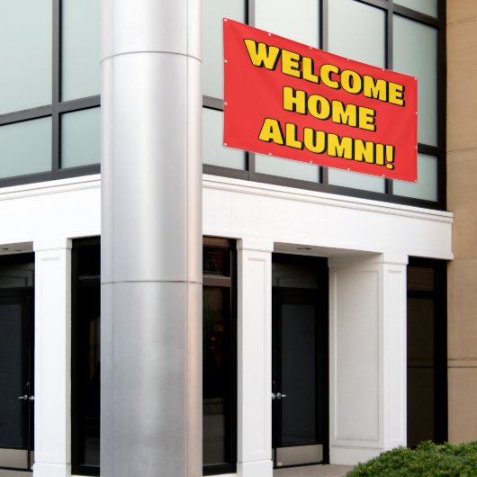 Welkom Home Alumni Banner (Buitenkant Gebouw)