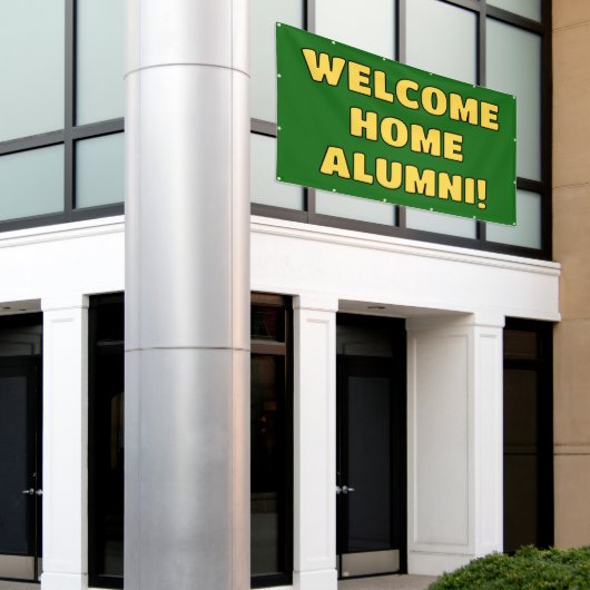 Welkom Home Alumni Banner (Buitenkant Gebouw)