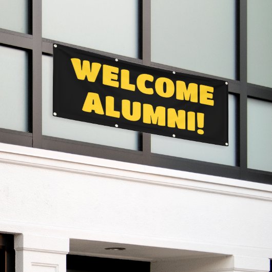 Welkom Home Alumni Banner (Buitenkant Gebouw)