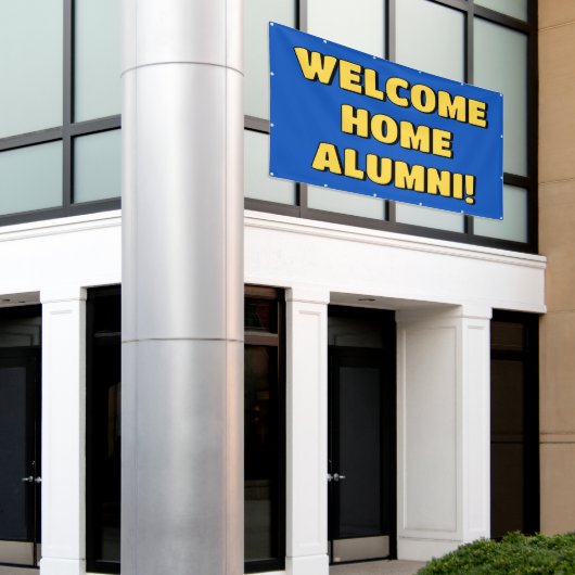 Welkom Home Alumni Banner (Buitenkant Gebouw)